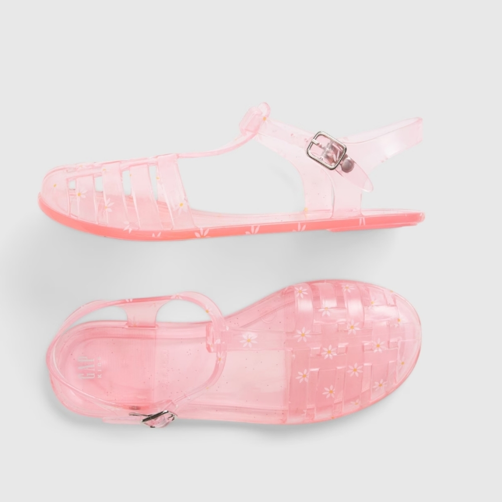Gap Kids Girls Pink with Daisies Closed Toe Jelly Sandals Various sizes NWT